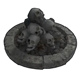 Skull Fire Pit Rust Item